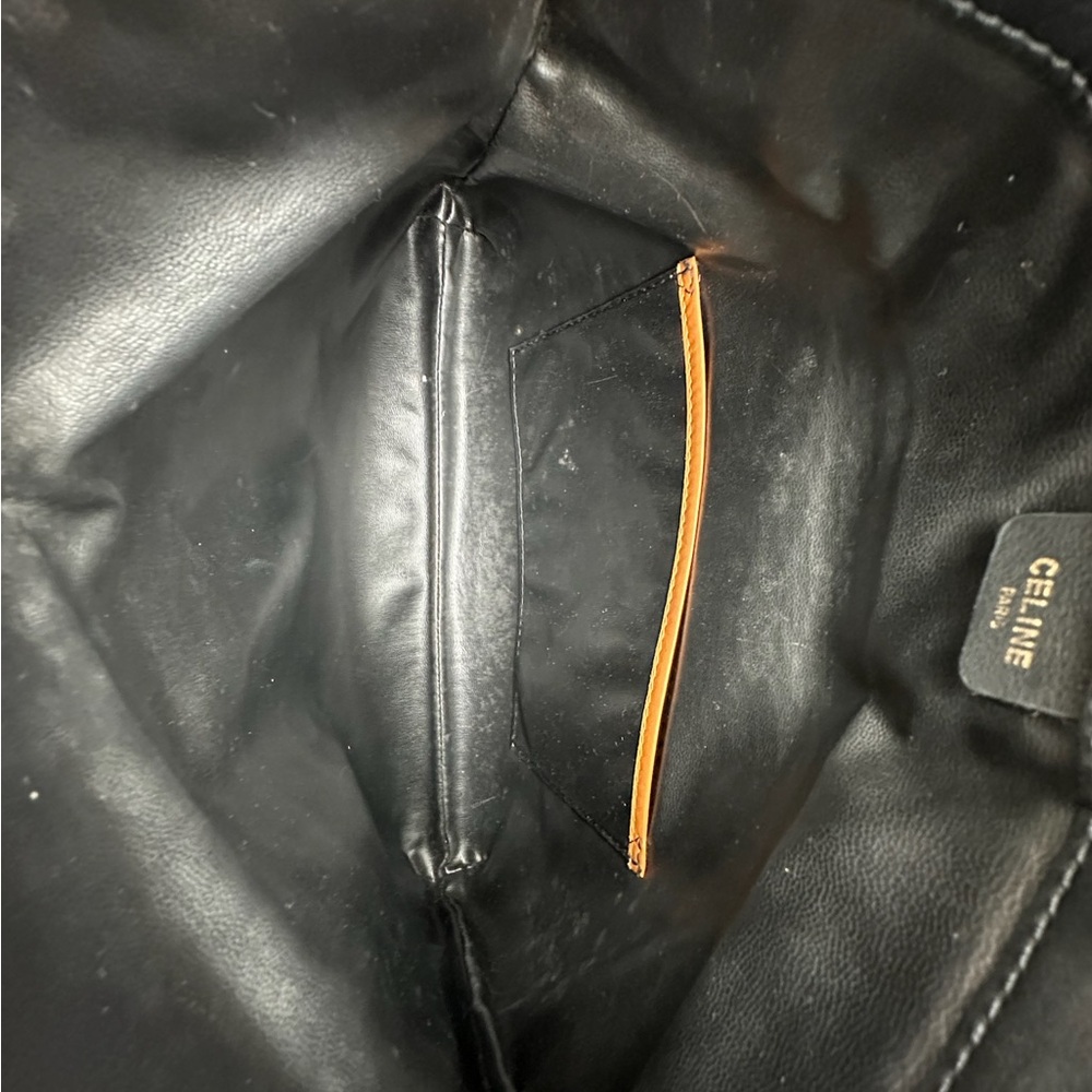 Celine Black and Tan Leather Clutch - Picture 14 of 16